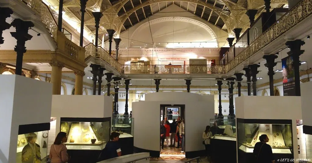 Interior of the National Museum of Ireland - Museum of Archeology, Dublin, Ireland