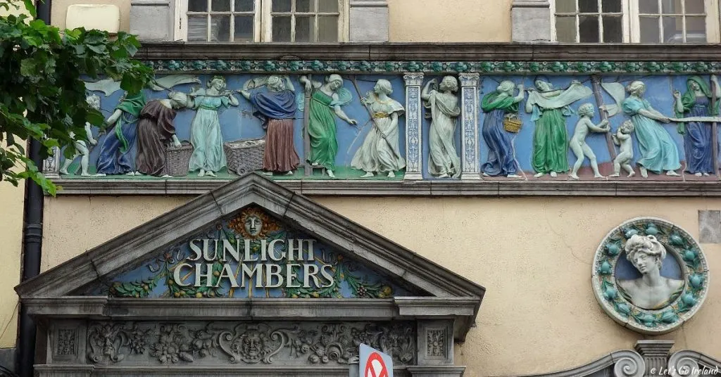 The ornate Sunlight Chambers' Friezes, Dublin, Ireland