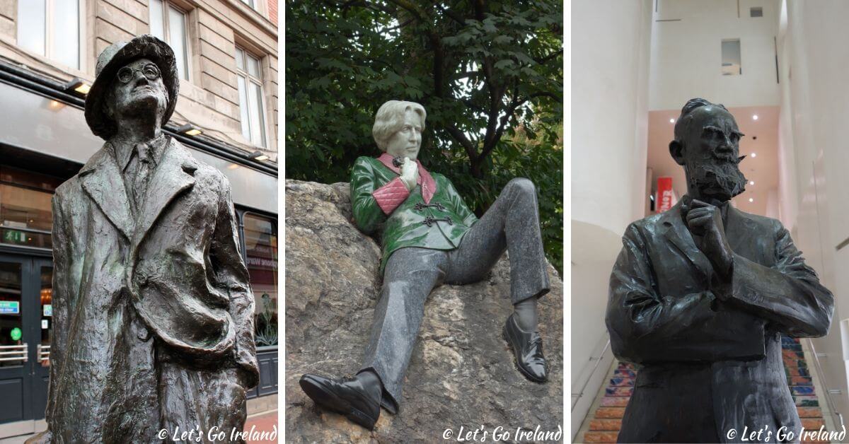 James Joyce, Oscar Wilde und George Bernard Shaw in Dublin