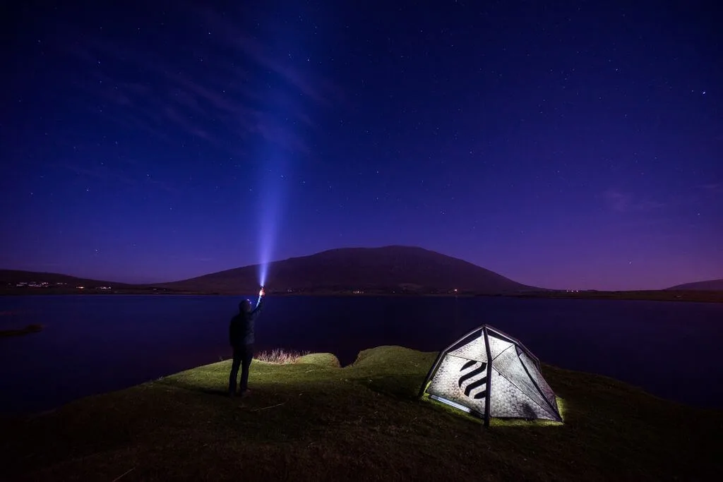A magical camping experience with the Northern Lights in Ireland.