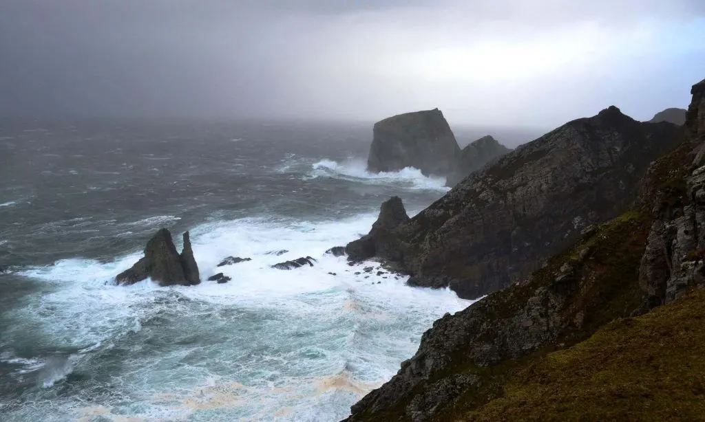 Stormy weather off the coast of Donegal, Ireland.