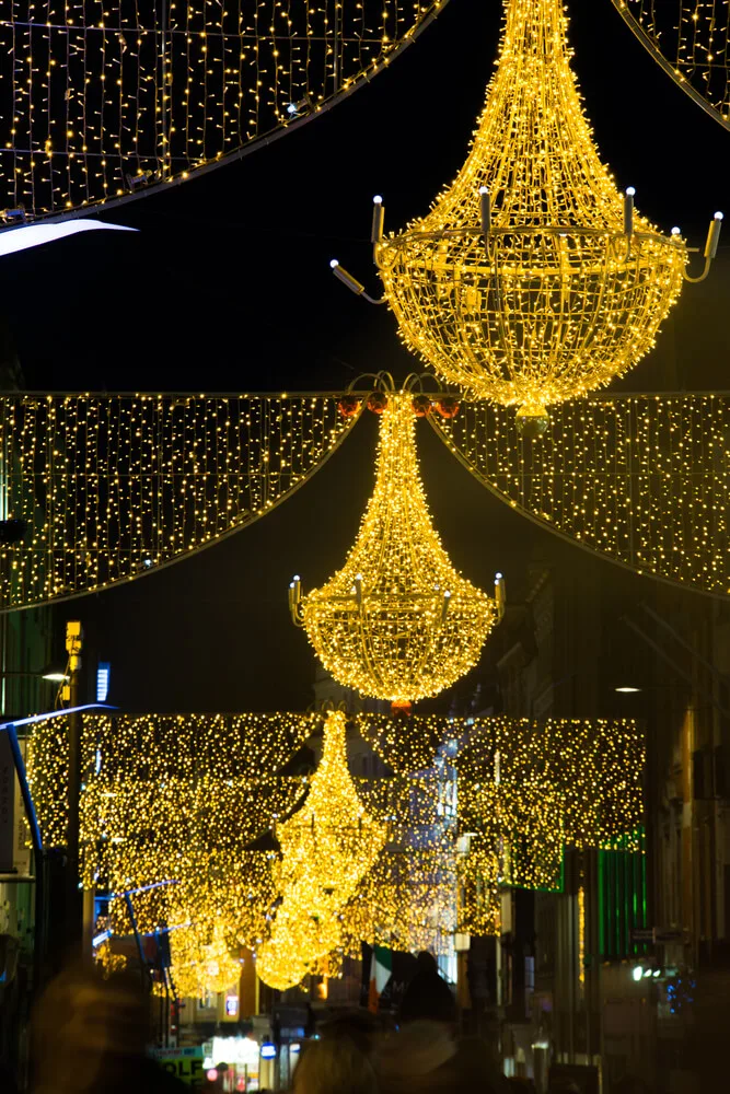 Christmas Lights in Dublin, Ireland.