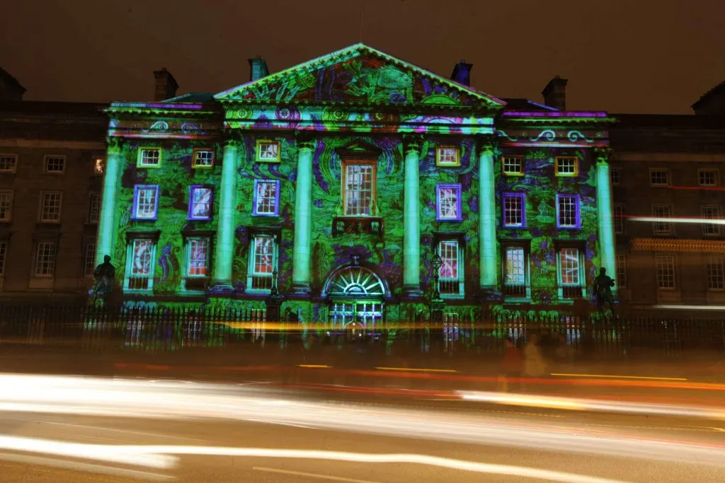 Trinity College Dublin, Ireland on New Year's Eve.