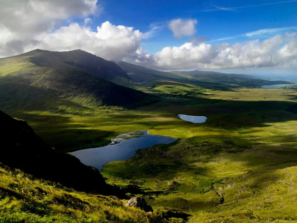 View from the Conor Pass, County Kerry, Ireland.