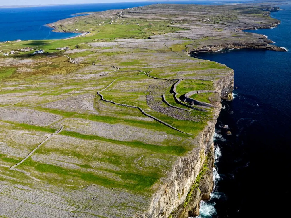 Cliff top fort of Dún Aonghasa on Inish Mór, Aran Islands, Ireland.