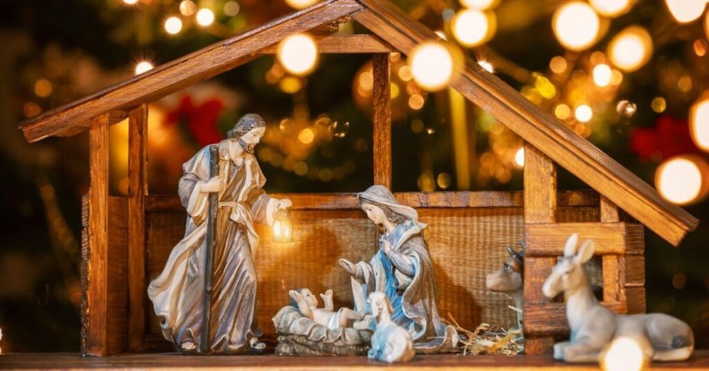 A Christmas Nativity Crib is often found in Irish houses.
