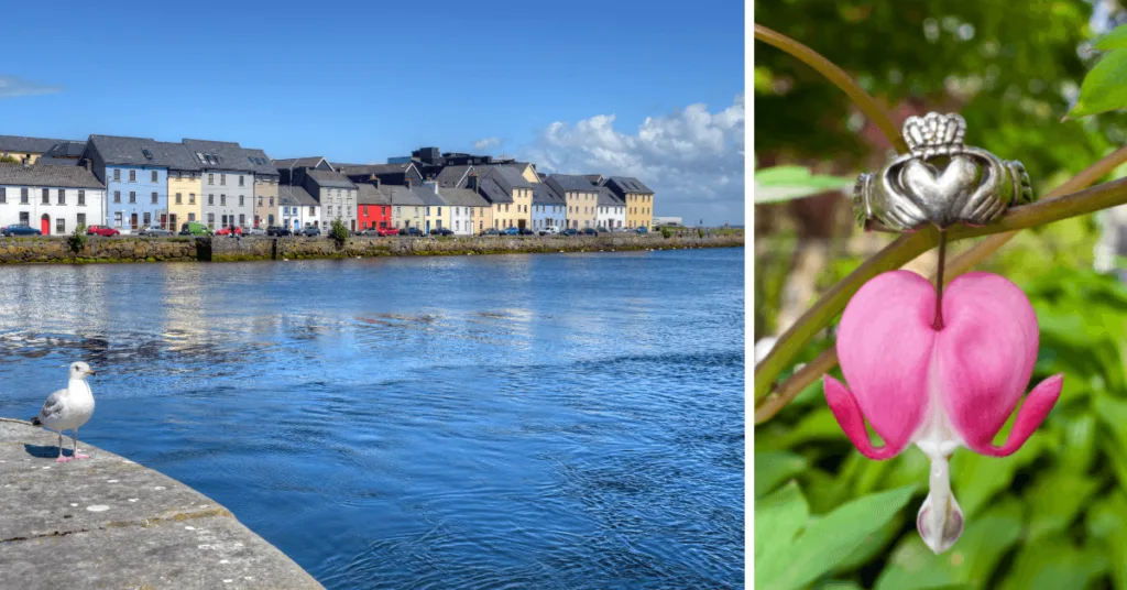 Claddagh Village outside Galway and a Claddagh Ring