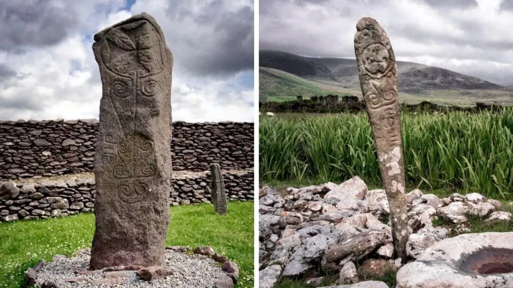 Riasc Pillar und Kilfountain Stone in Irland