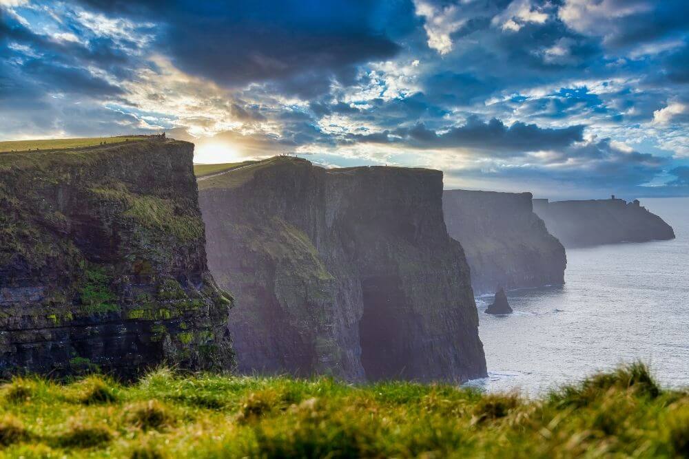 The Cliffs of Moher at sunrise. 