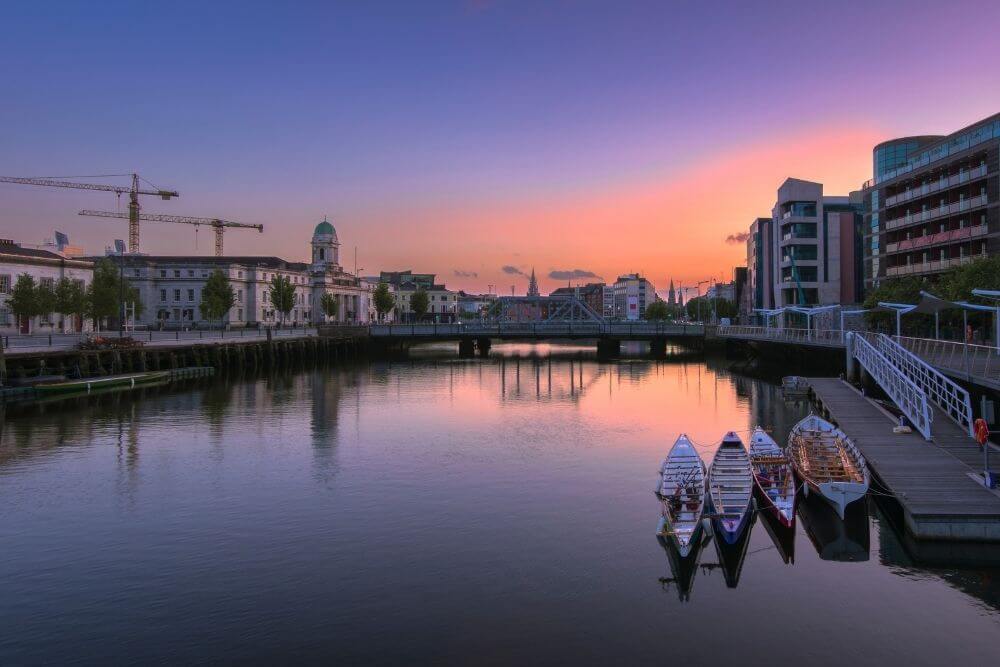 View of the River Lee and Cork City Hall