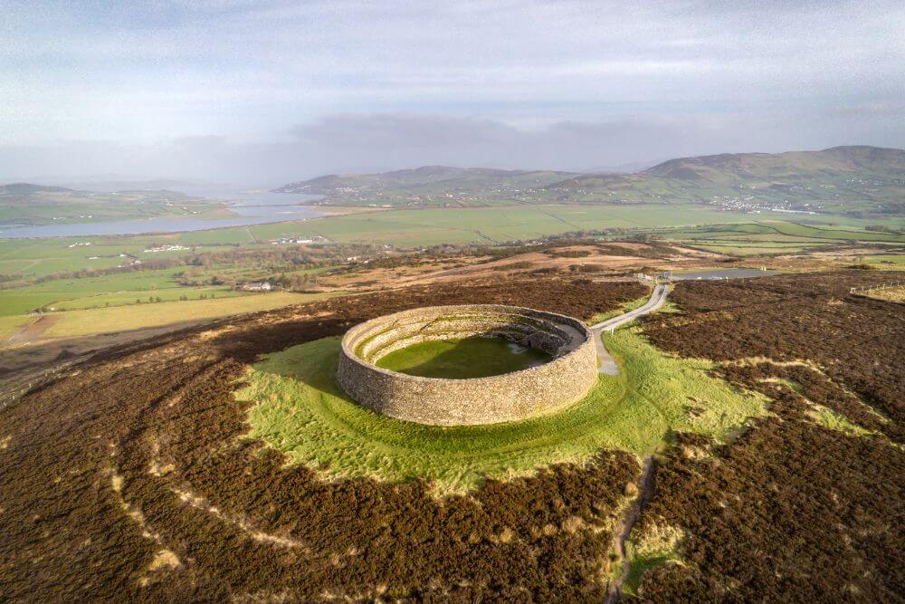Ringfestung Grianán of Aileach in der Grafschaft Donegal, Irland