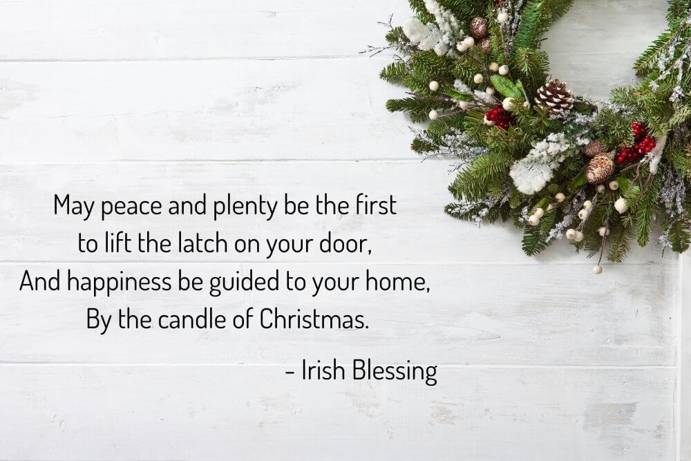 Christmas decoration with Irish blessing