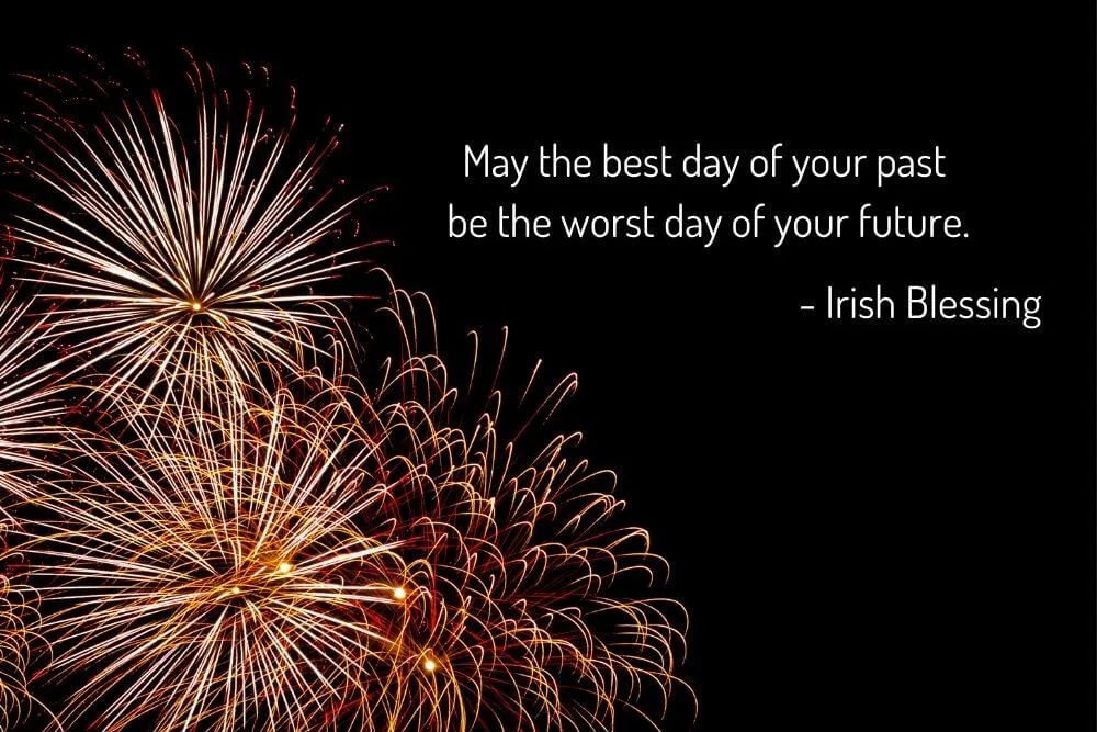 Fireworks with an Irish blessing