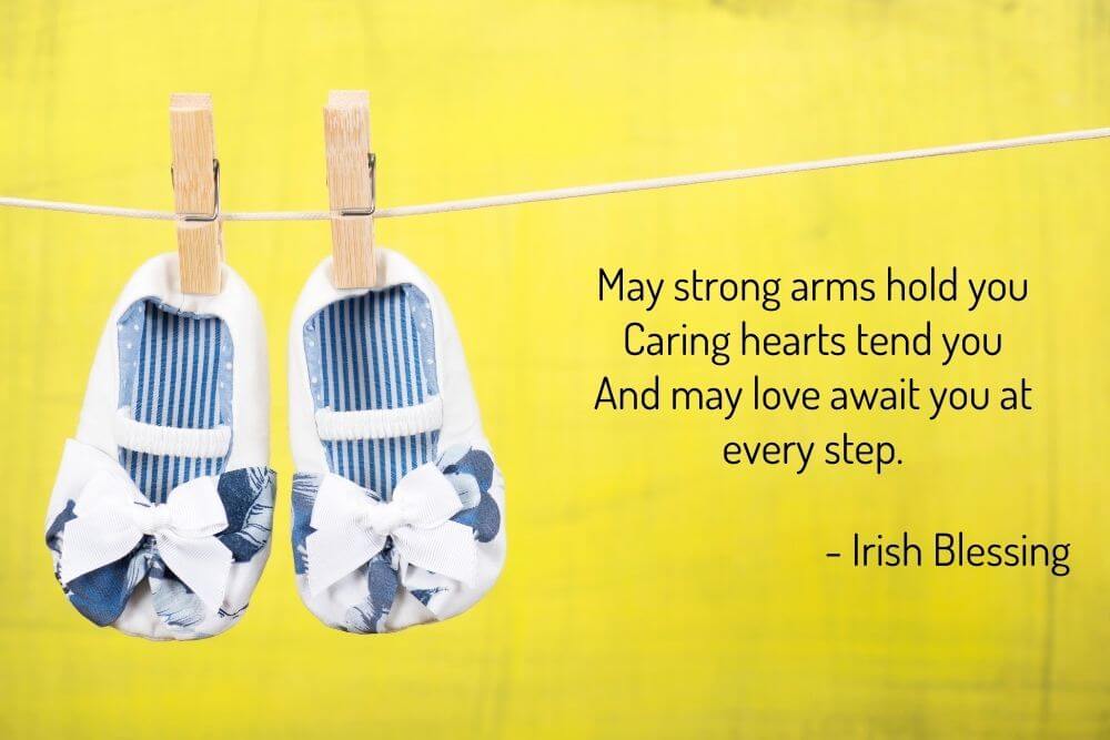 Baby shoes and an Irish blessing
