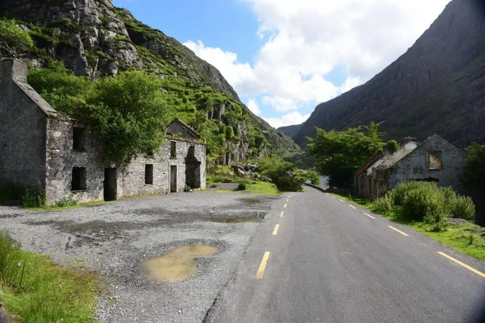 Abandoned cottages in the Gap of Dunloe.