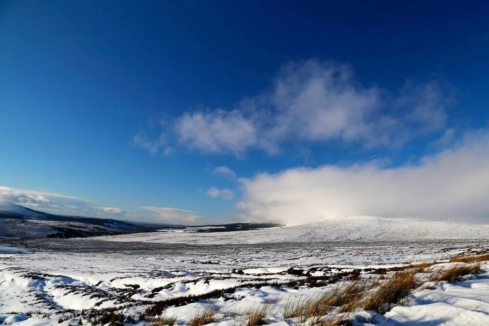 Snow in the Wicklow Mountains.