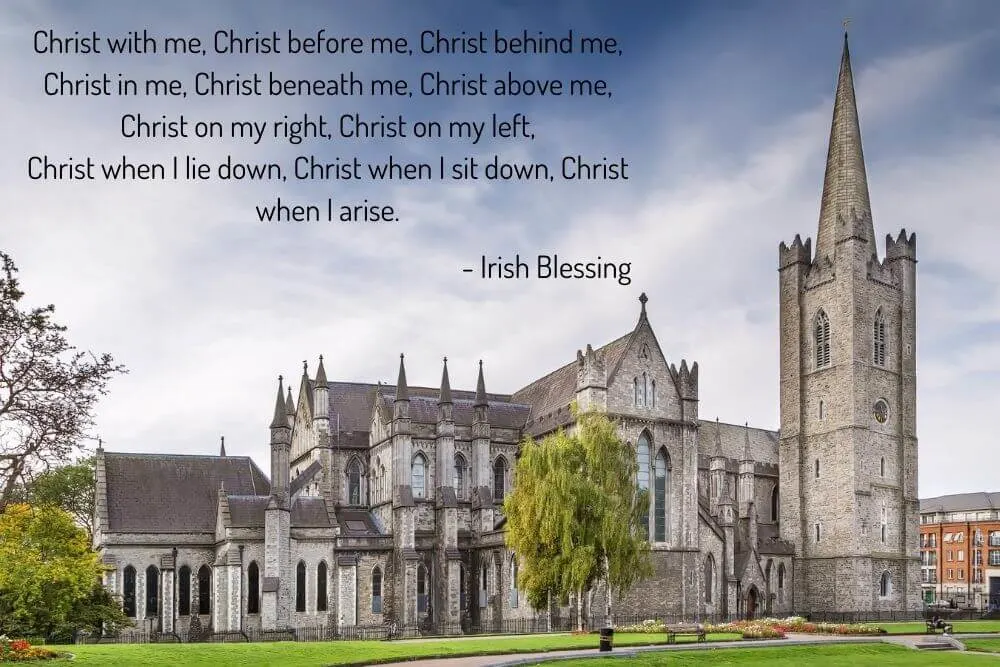St. Patrick's Church Dublin with Irish blessing