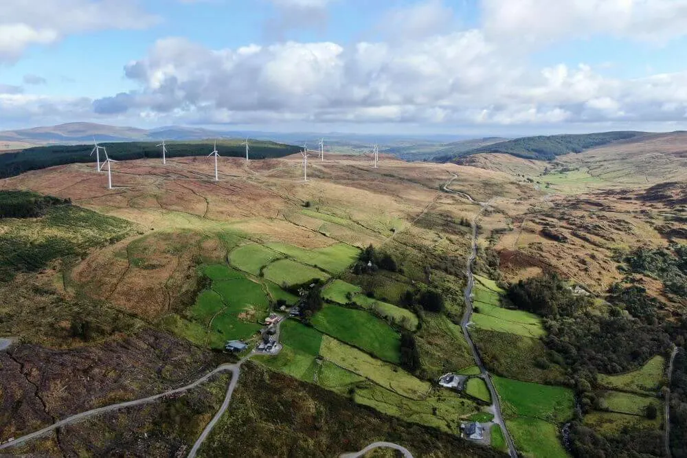 Windpark in der Grafschaft Galway
