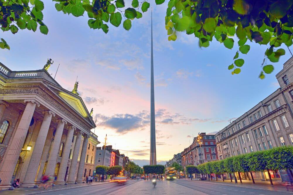 Dublin with its famous Spire. 