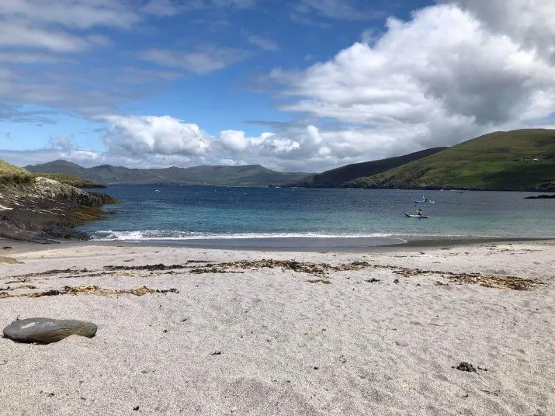 The white sands and clear waters of Garnish Beach on the Beara Peninsula in West Cork.