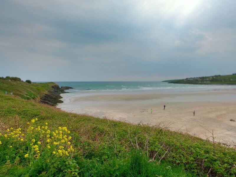 View of Inchydoney Beach near Clonakilty in West Cork on a cloudy day.