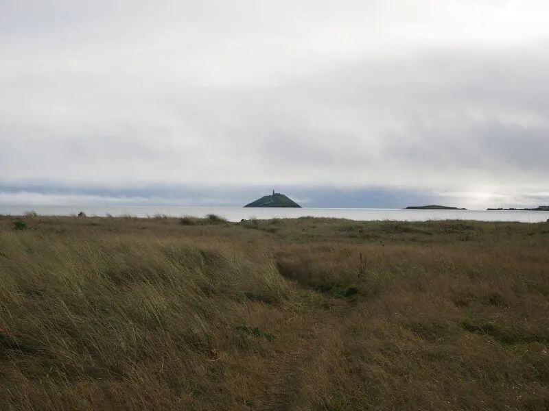 View of the Ballycotton Lighthouse from Garryvoe area. 