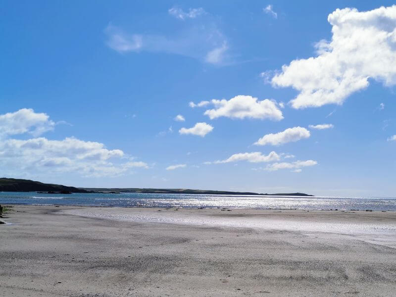 The glistening, clear waters of Warren Strand in West Cork on a sunny day.