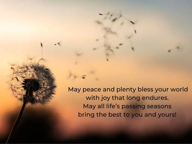 A Beltane Blessing with with a dandelion seed head
