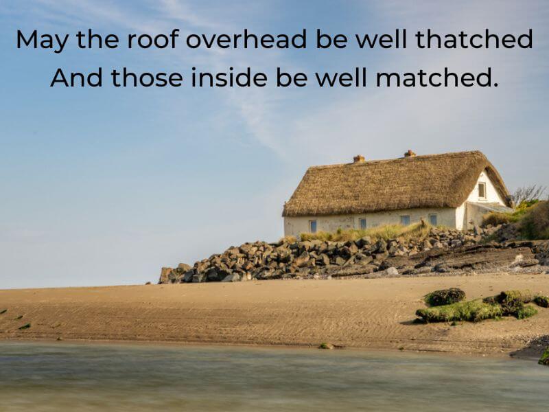 Thatched cottage by the coast at Laytown, County Meath. 
