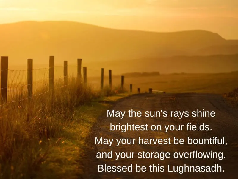 The last rays of the sun with a blessing for Lughnasadh. 