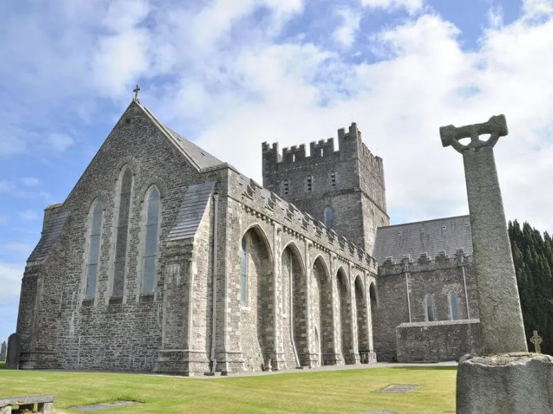 View of St. Brigid's Cathedral in Kildare. 