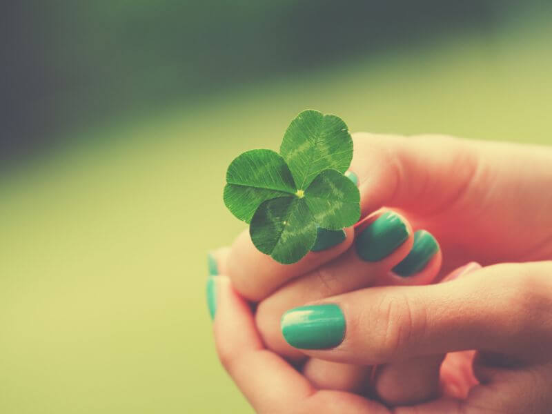 Luck is one of the meanings of a four leaf clover. 