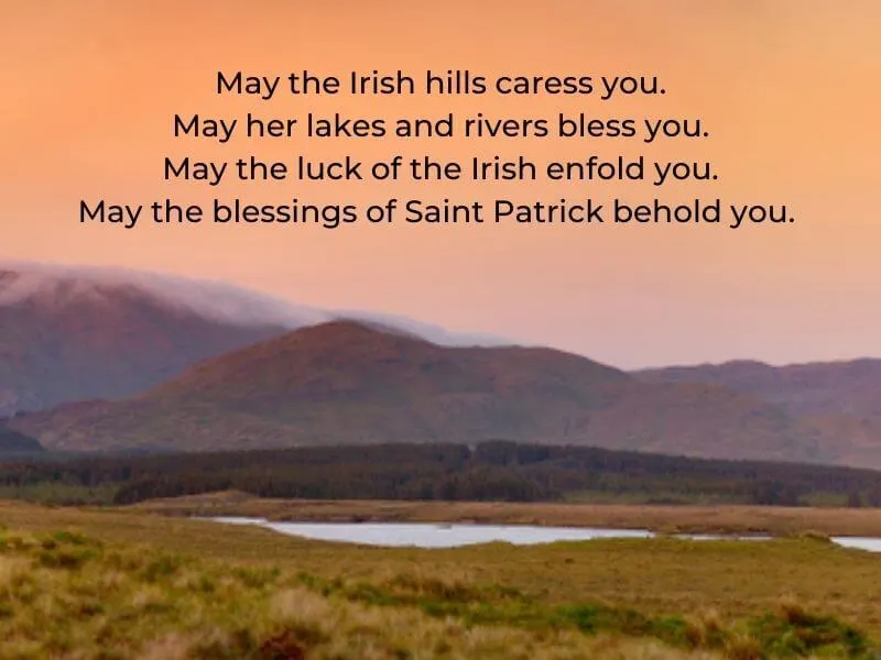 An Irish Blessing to Saint Patrick. 