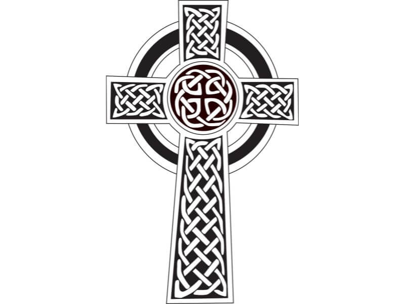 An example of a Celtic cross design. 