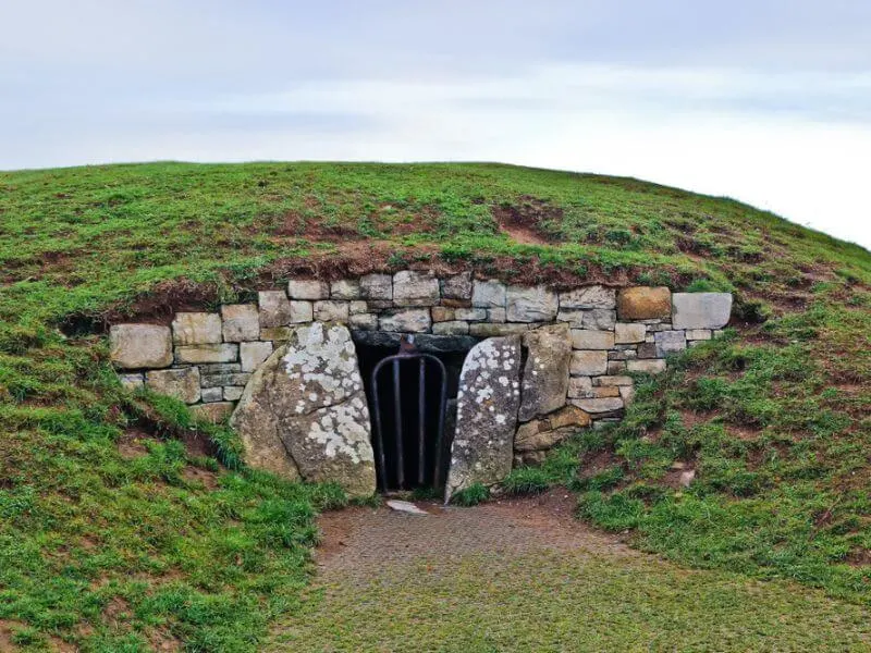 The entrance to the Mound of Hostages chamber at the Hill of Tara. 