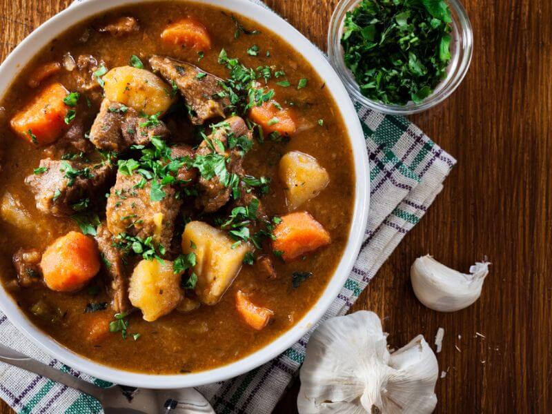 An Irish Stew is one example of a hearty feast that could suit for a Samhain meal. 
