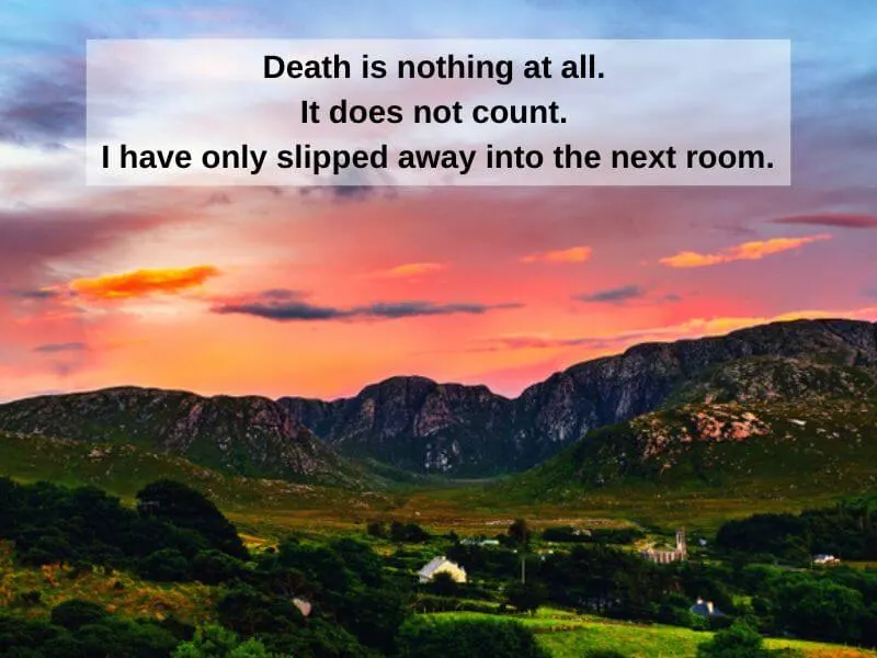 Death is nothing at all set against a beautiful sunset in County Donegal. 