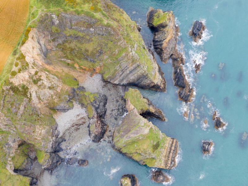 Nohoval Cove from the air. 