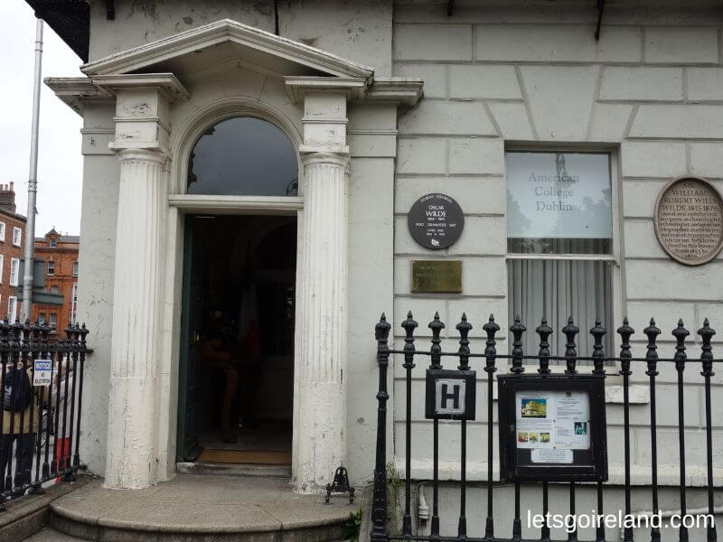 The childhood home of Oscar Wilde on Merrion Square in Dublin