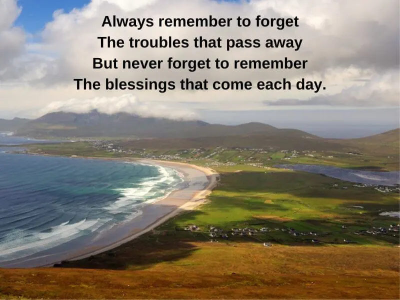 A stunning scene from Achill Island in County Mayo with a blessing.