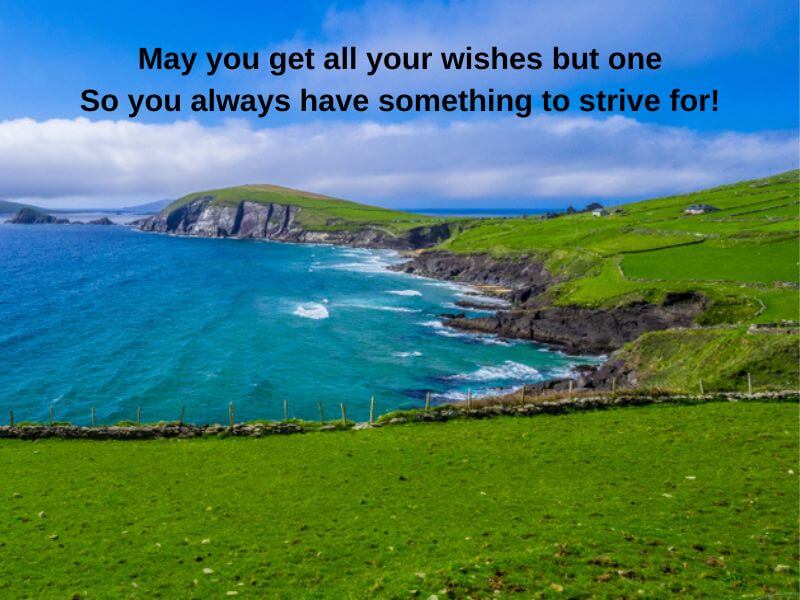 Irish wishes set against the Kerry coastline.