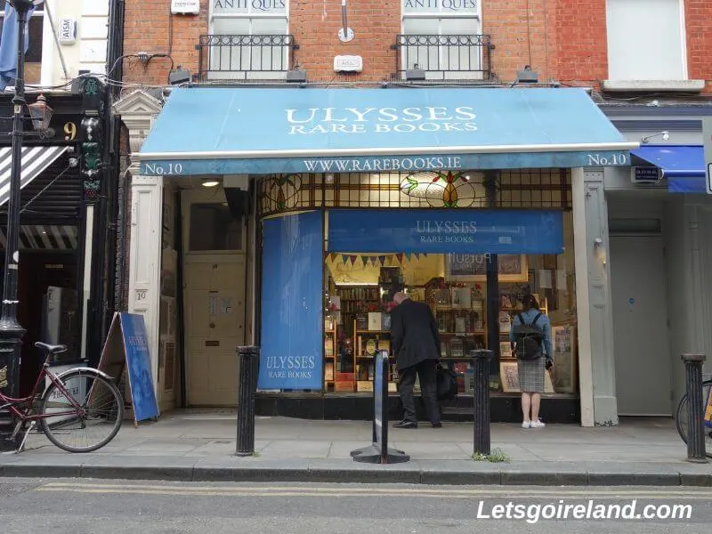 The Ulysses Rare Books bookshop in Dublin. 
