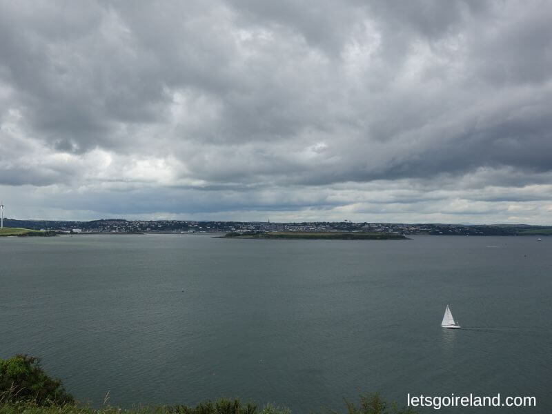 View of Cork Harbour from the car park by the entrance to Camden Fort Meagher in Cork. 