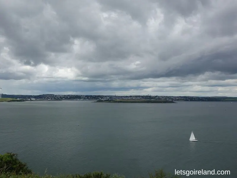 View of Cork Harbour from the car park by the entrance to Camden Fort Meagher in Cork. 