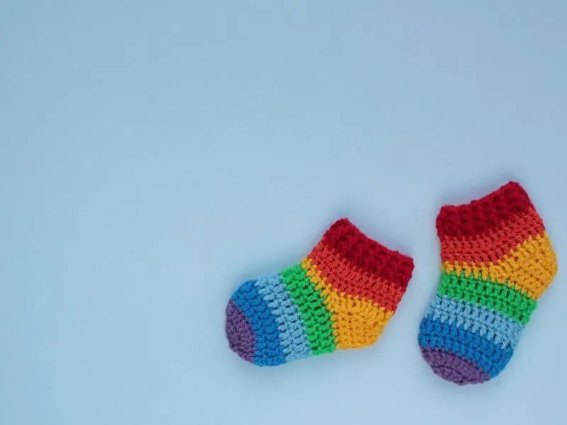 Very cute, colorful baby socks! 