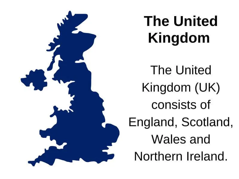 Map of the United Kingdom.