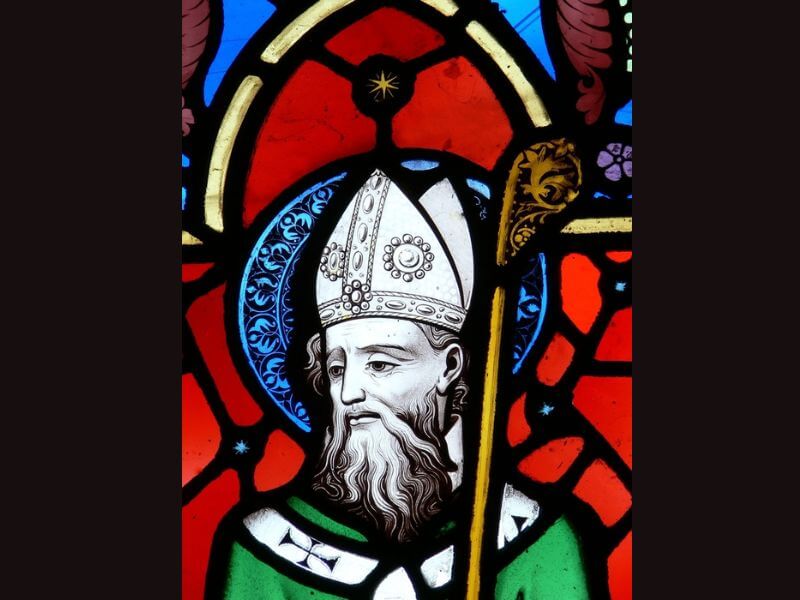 St. Patrick is frequently depicted in church windows in Ireland.